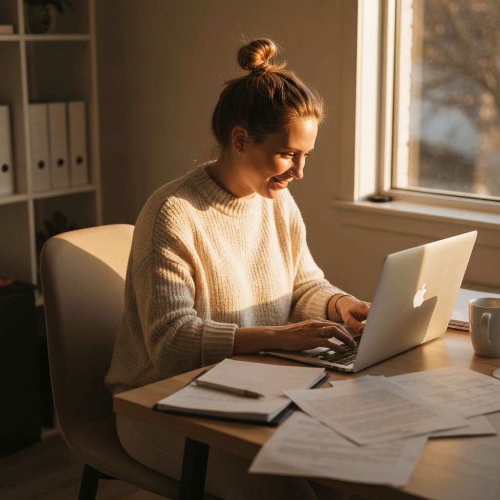 Parent working from home